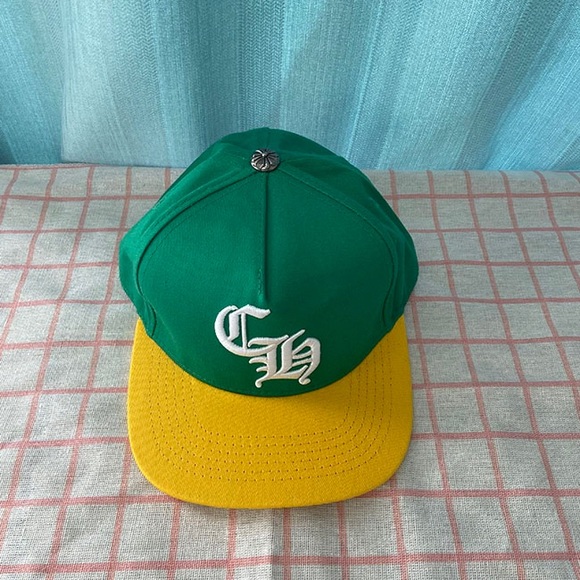 Chrome Hearts Other - Chrome Hearts Yellow And Green Color Matching Casual Sports Hat